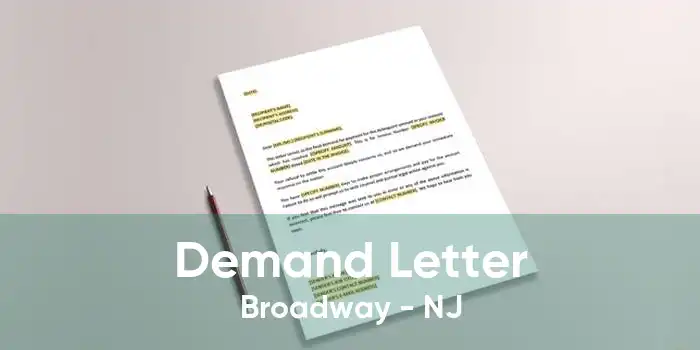 Demand Letter Broadway - NJ