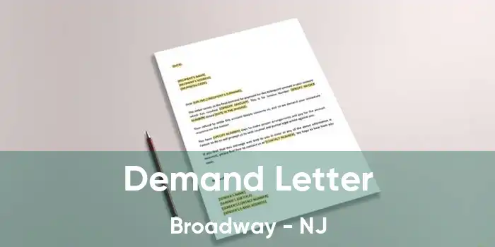 Demand Letter Broadway - NJ