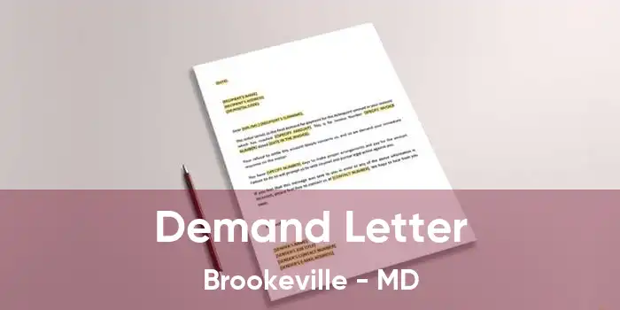 Demand Letter Brookeville - MD