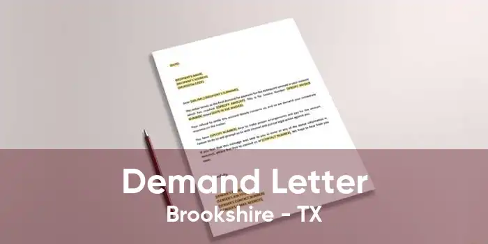 Demand Letter Brookshire - TX