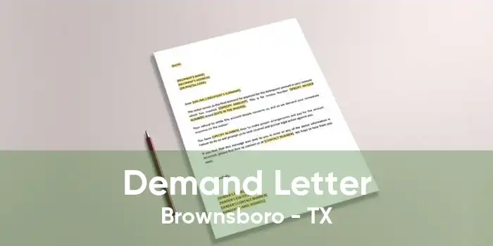 Demand Letter Brownsboro - TX