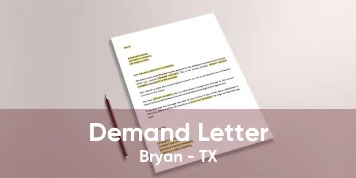 Demand Letter Bryan - TX