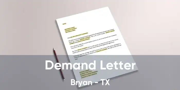 Demand Letter Bryan - TX