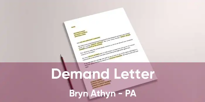 Demand Letter Bryn Athyn - PA