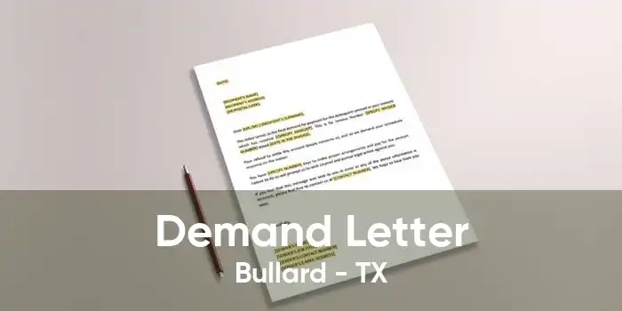 Demand Letter Bullard - TX