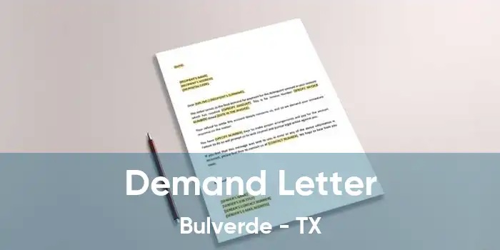 Demand Letter Bulverde - TX