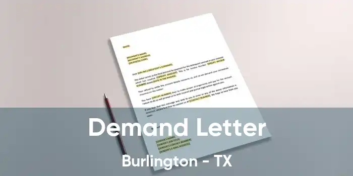 Demand Letter Burlington - TX