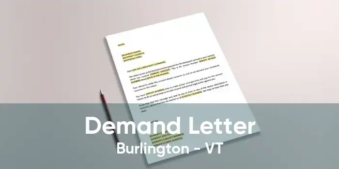 Demand Letter Burlington - VT