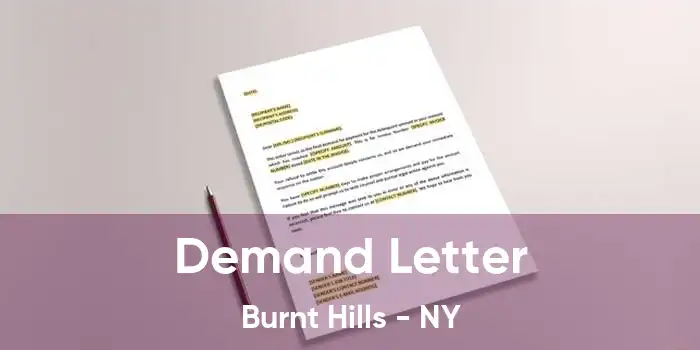 Demand Letter Burnt Hills - NY