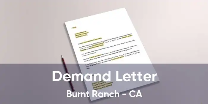 Demand Letter Burnt Ranch - CA