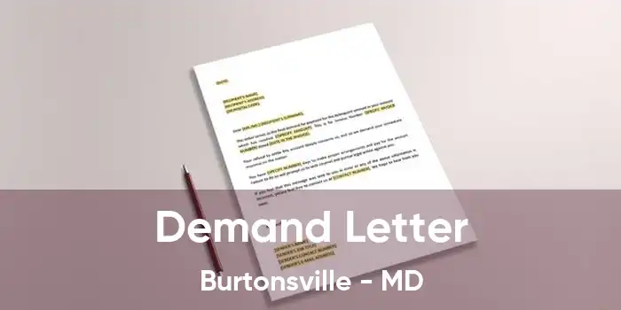 Demand Letter Burtonsville - MD