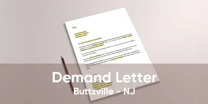 Demand Letter Buttzville - NJ