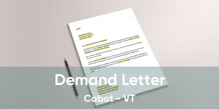 Demand Letter Cabot - VT