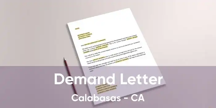 Demand Letter Calabasas - CA