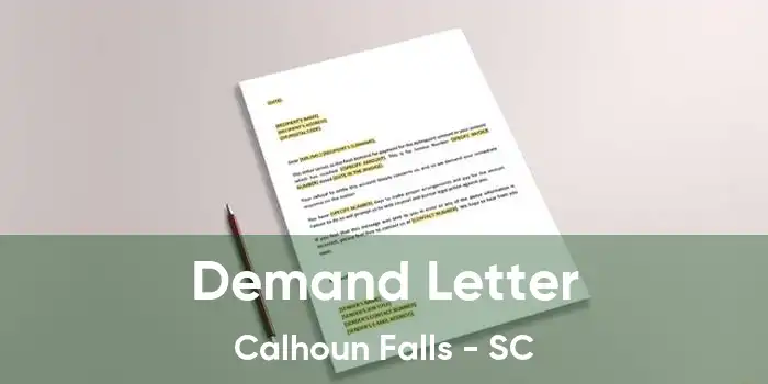  Demand Letter Calhoun Falls - SC