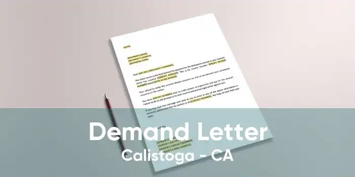 Demand Letter Calistoga - CA