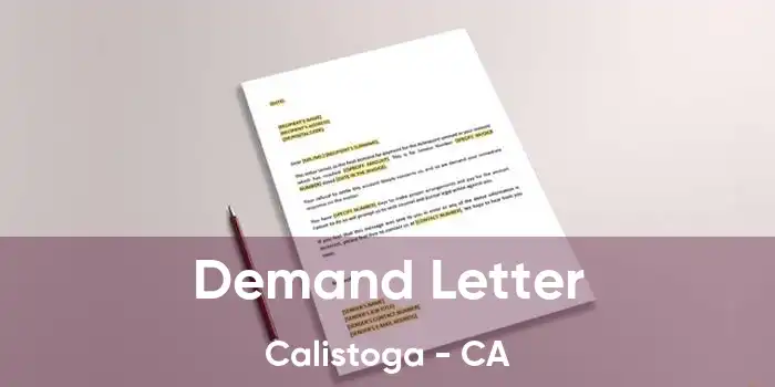 Demand Letter Calistoga - CA