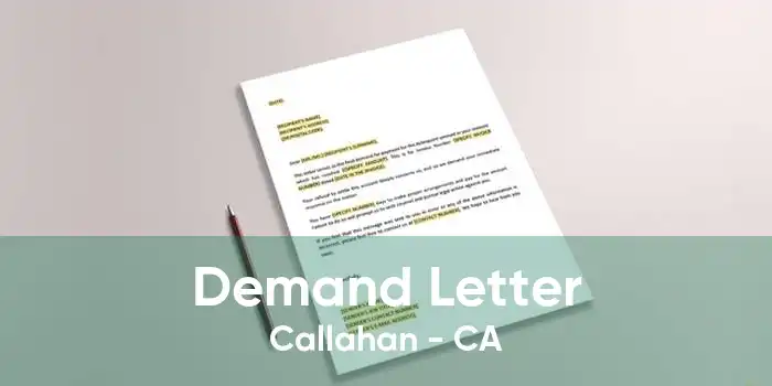 Demand Letter Callahan - CA
