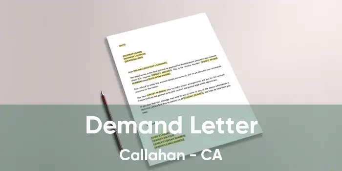 Demand Letter Callahan - CA