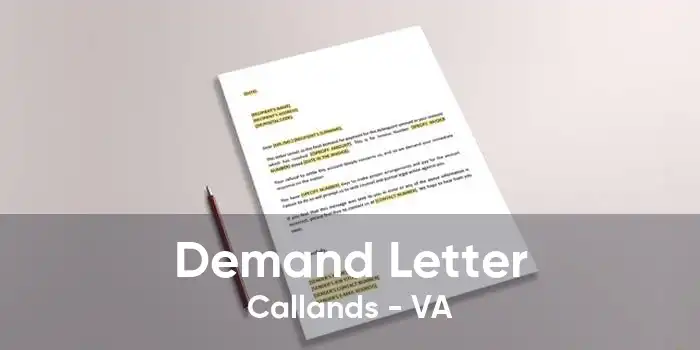 Demand Letter Callands - VA