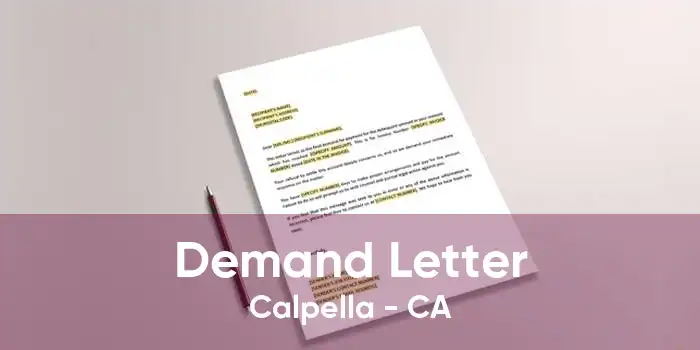 Demand Letter Calpella - CA