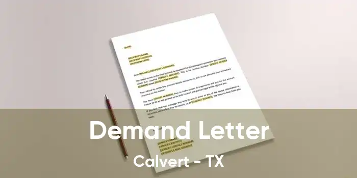 Demand Letter Calvert - TX