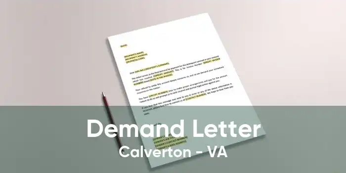 Demand Letter Calverton - VA