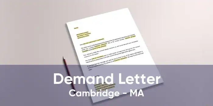 Demand Letter Cambridge - MA