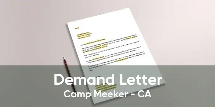 Demand Letter Camp Meeker - CA