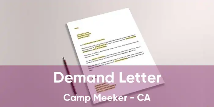 Demand Letter Camp Meeker - CA