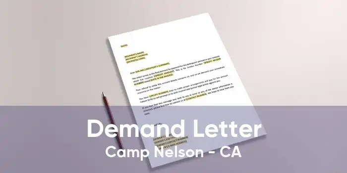 Demand Letter Camp Nelson - CA