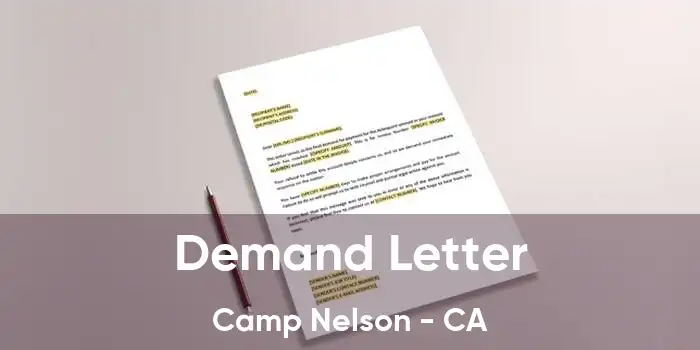 Demand Letter Camp Nelson - CA