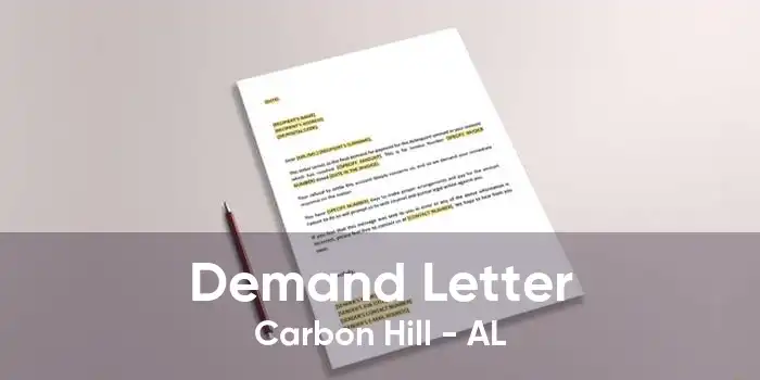 Demand Letter Carbon Hill - AL