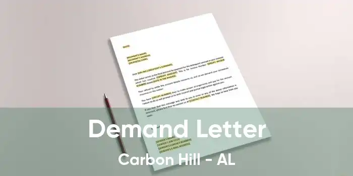 Demand Letter Carbon Hill - AL