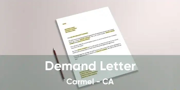 Demand Letter Carmel - CA