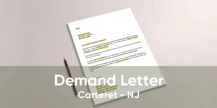 Demand Letter Carteret - NJ