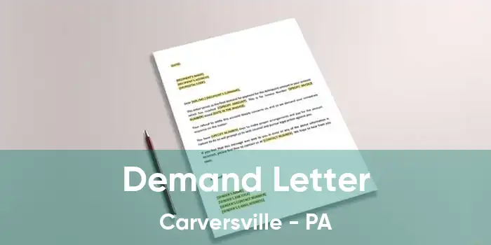 Demand Letter Carversville - PA