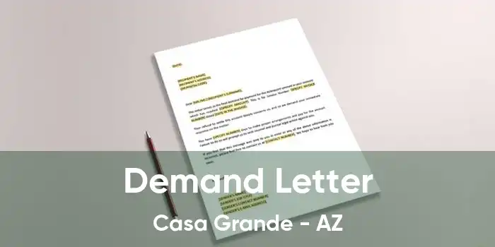 Demand Letter Casa Grande - AZ