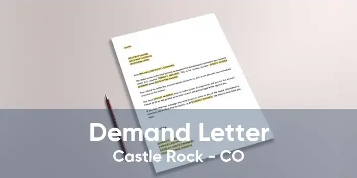 Demand Letter Castle Rock - CO