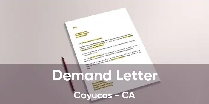 Demand Letter Cayucos - CA