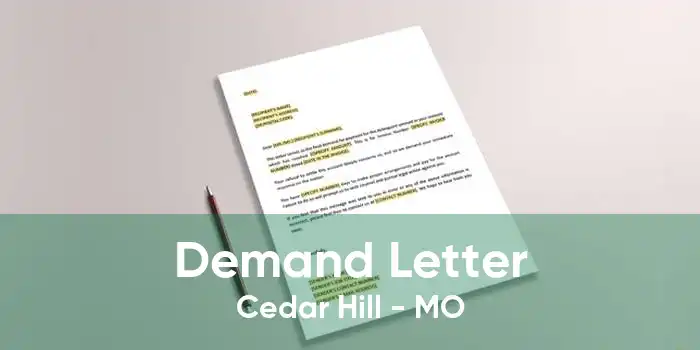 Demand Letter Cedar Hill - MO
