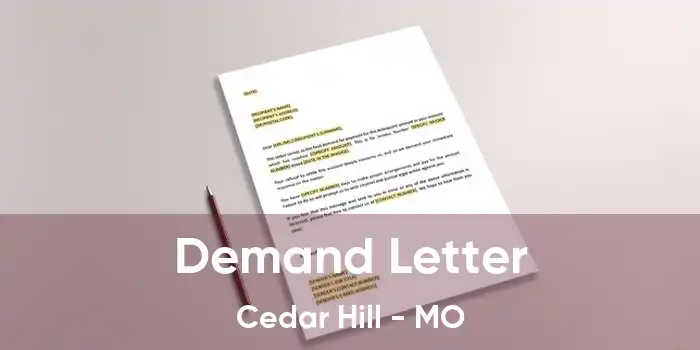  Demand Letter Cedar Hill - MO