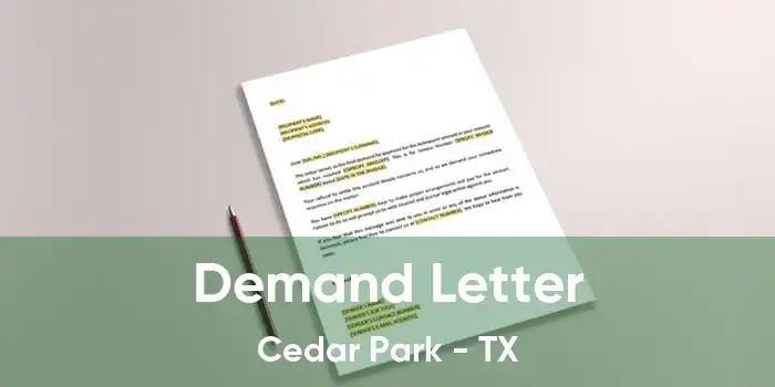  Demand Letter Cedar Park - TX