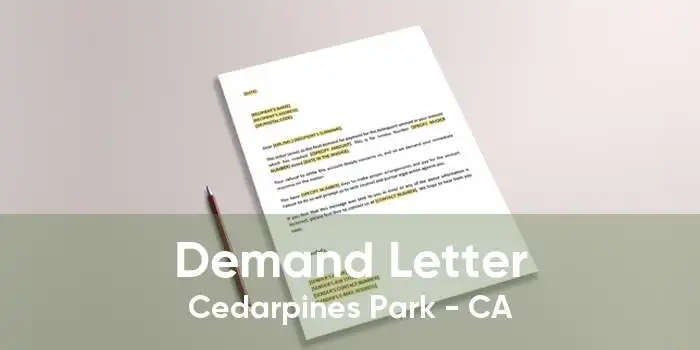 Demand Letter Cedarpines Park - CA