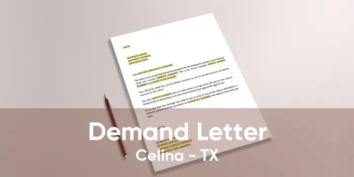 Demand Letter Celina - TX