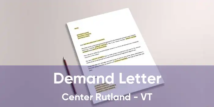 Demand Letter Center Rutland - VT