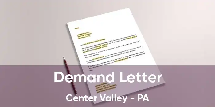 Demand Letter Center Valley - PA