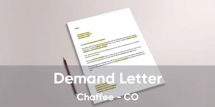  Demand Letter Chaffee - CO