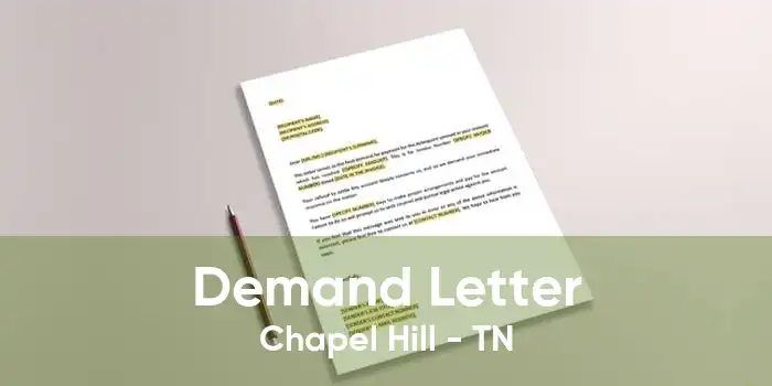 Demand Letter Chapel Hill - TN