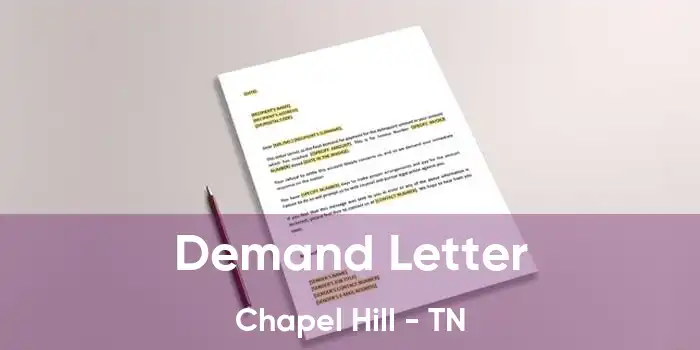 Demand Letter Chapel Hill - TN